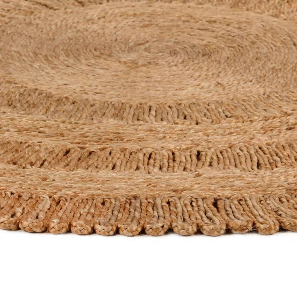 VIDAXL Tapis Jute tresse a la main 120 cm Rond