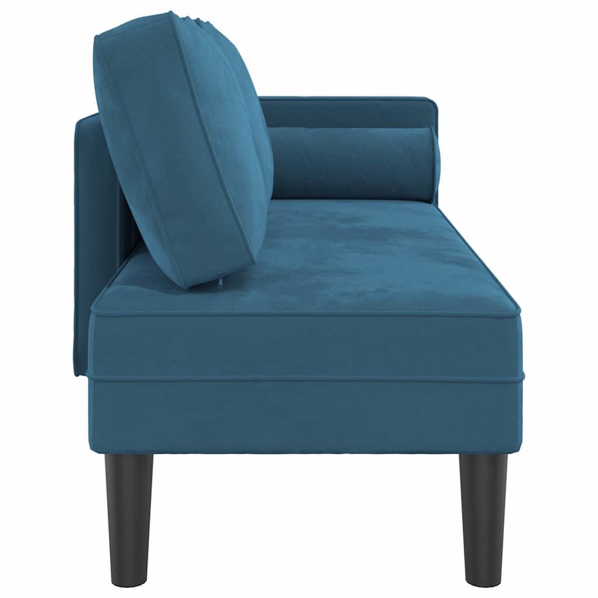 Voir la diapositive 4 : VIDAXL Chaise longue avec coussins bleu velours