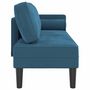 Voir la diapositive 4 : VIDAXL Chaise longue avec coussins bleu velours