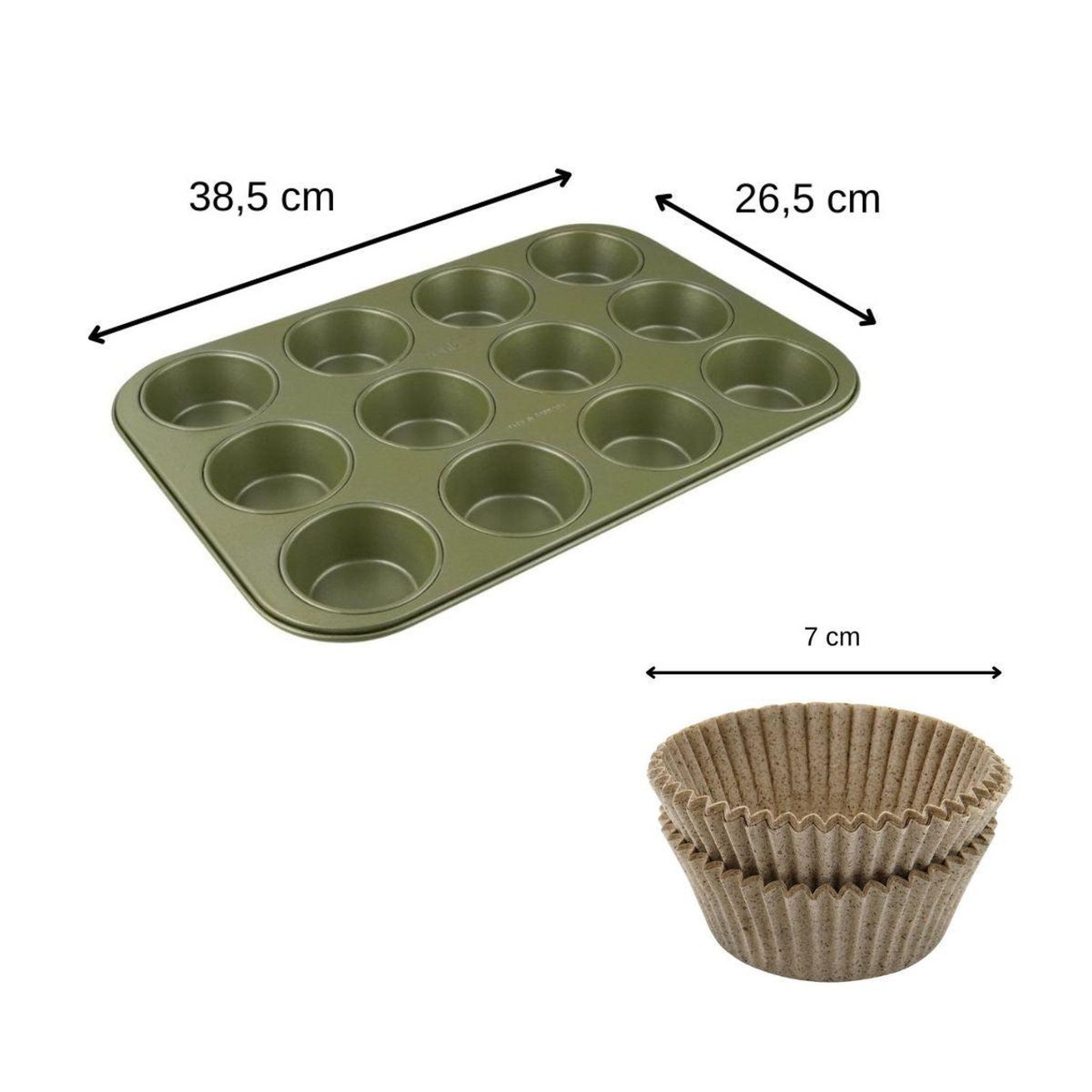 Voir la diapositive 3 : ZENKER Ensemble 2 pièces spécial muffins zenker green vision