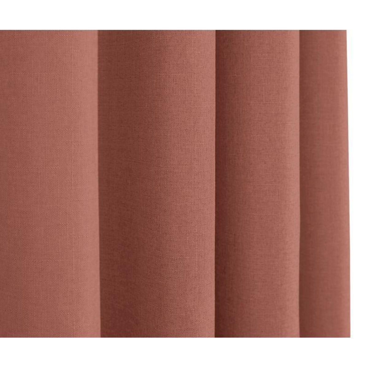 UNIVERS DECOR Paire de rideaux tamisant à œillets Effet Lin  Moonlight  Rose boisé - Rose - 2 Panneaux 140 x 260 cm