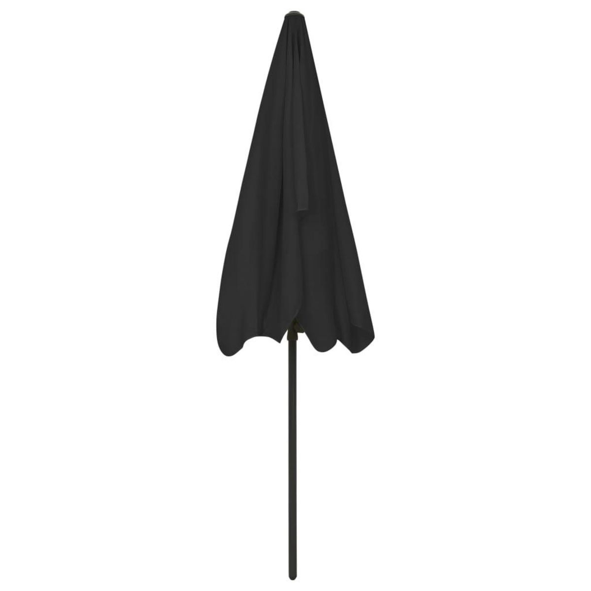 VIDAXL Parasol de plage noir 200x125 cm