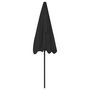 Voir la diapositive 5 : VIDAXL Parasol de plage noir 200x125 cm