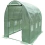 Voir la diapositive 1 : Habitat et Jardin Serre tunelle de jardin 3 x 2 m   Lys  - 6 m² - 130g - Vert