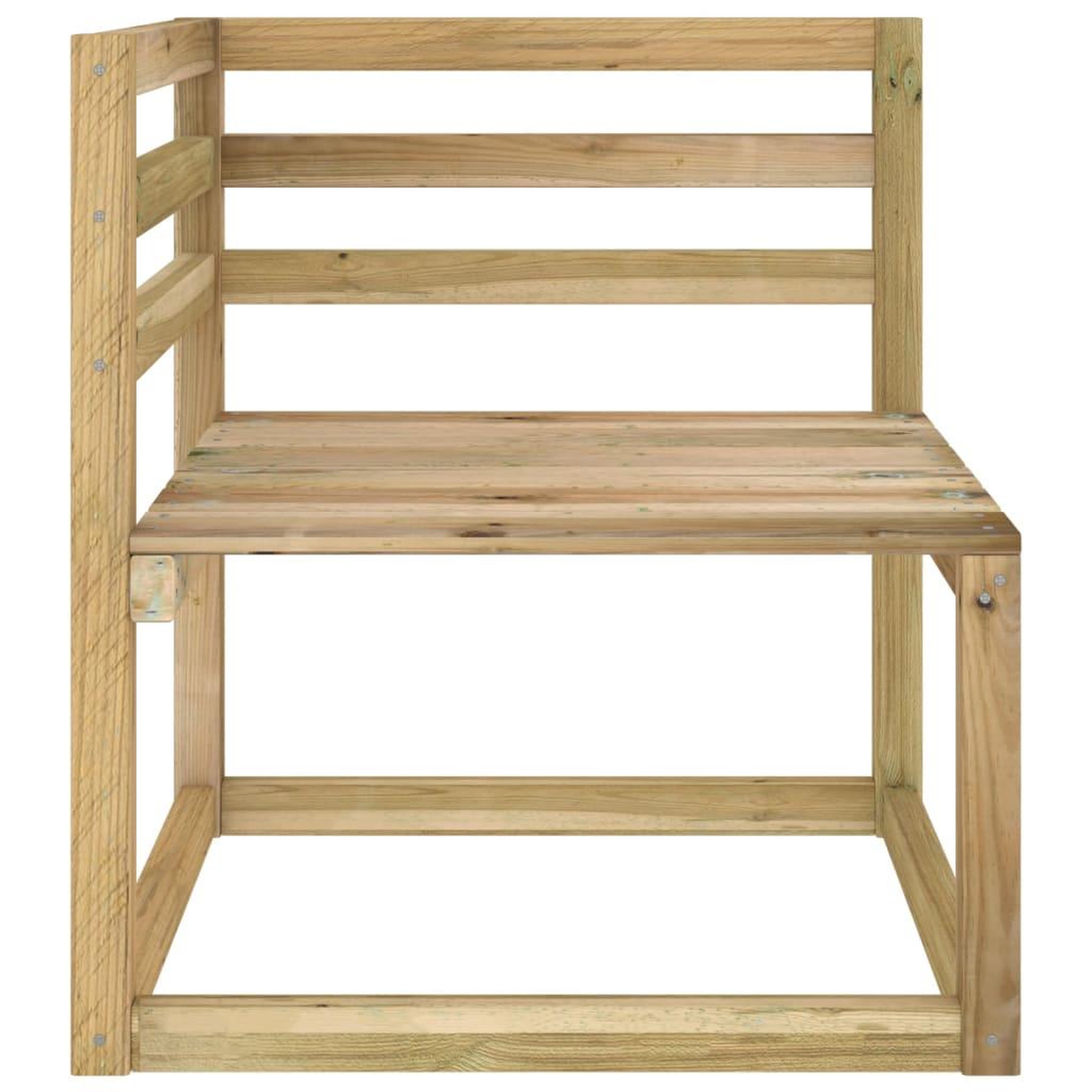 Voir la diapositive 3 : VIDAXL Canape d'angle palette de jardin Bois de pin impregne de vert