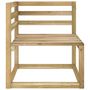 Voir la diapositive 3 : VIDAXL Canape d'angle palette de jardin Bois de pin impregne de vert