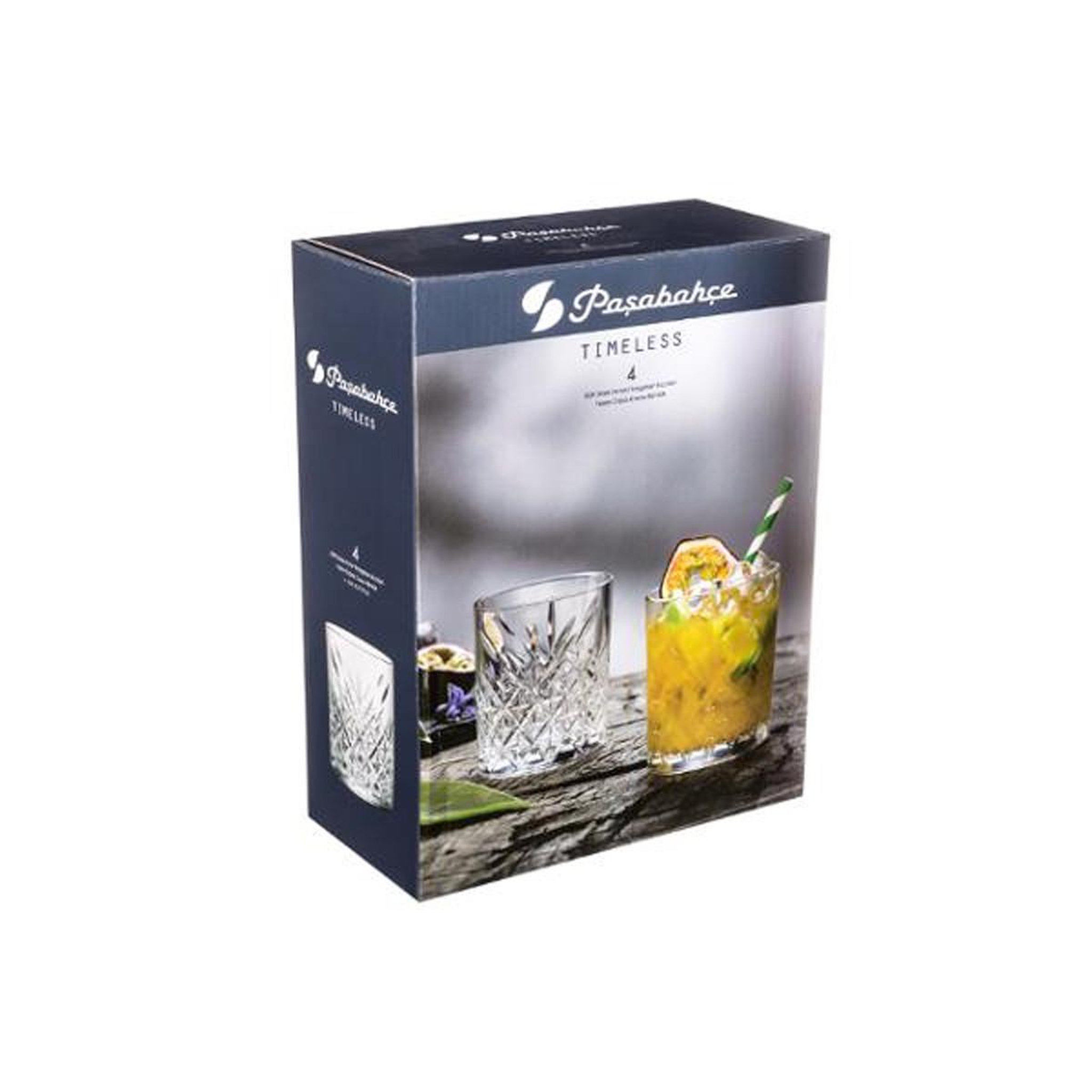 Voir la diapositive 3 : SECRET DE GOURMET Lot de 4 verres whisky  timeless  34cl transparent