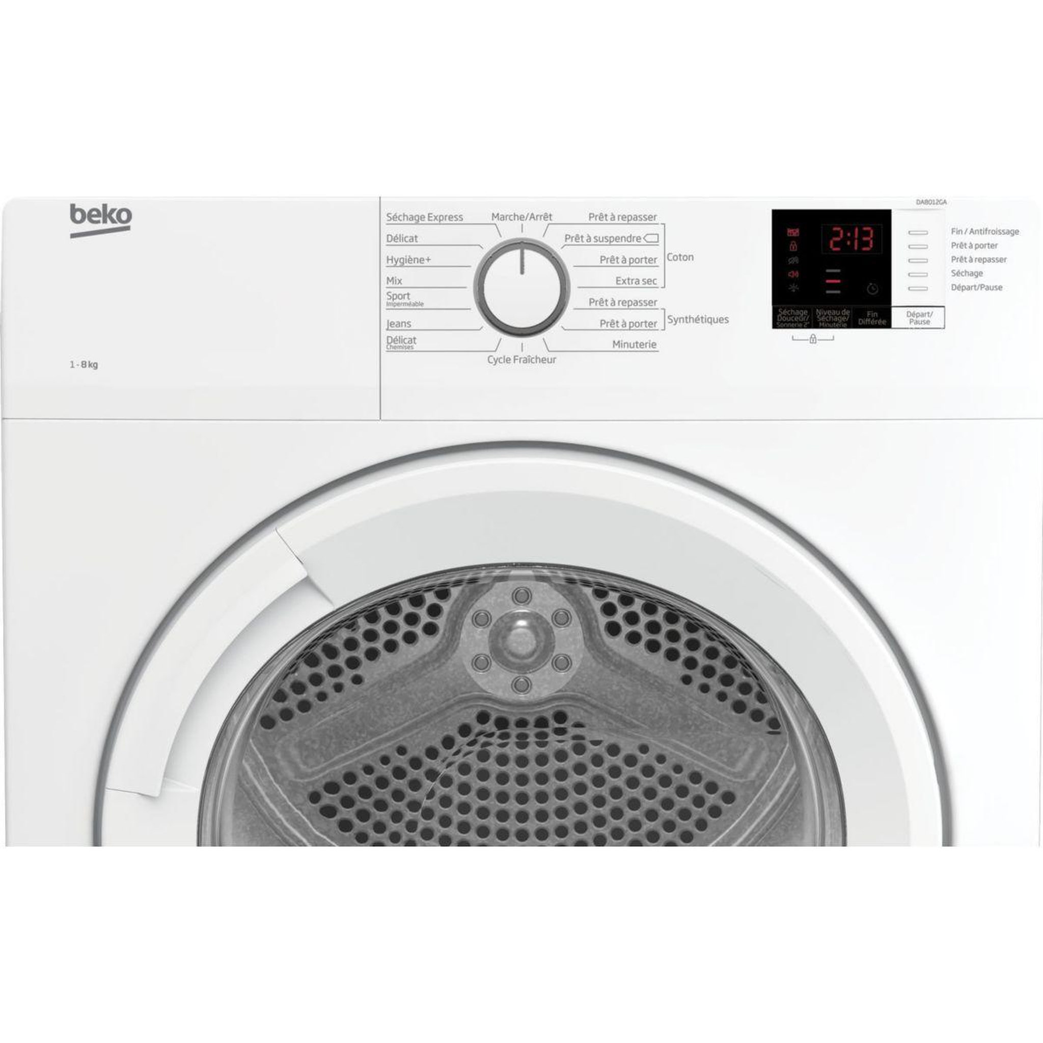 Voir la diapositive 5 : Beko Sèche linge à évacuation DA8013PA
