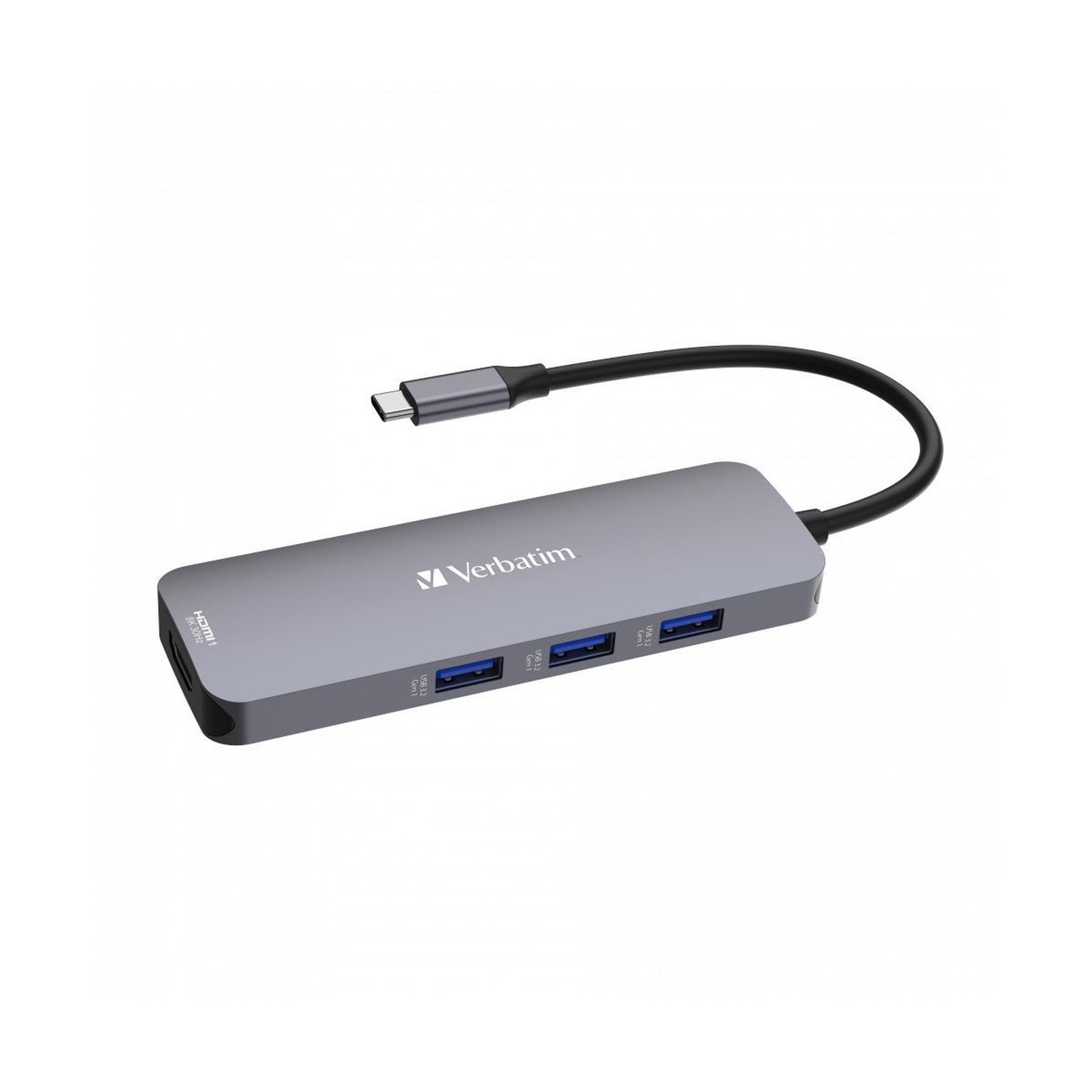 Voir la diapositive 3 : Verbatim Verbatim CMH-08 USB Type-C 5000 Mbit/s Argent
