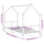 Voir la diapositive 6 : VIDAXL Cadre de lit pour enfants blanc 80x200 cm bois de pin massif
