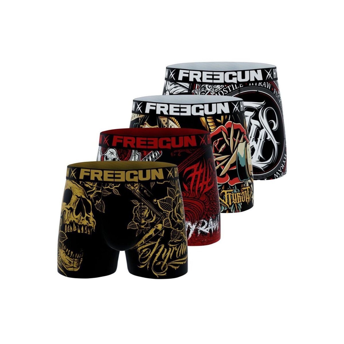 FREEGUN Lot de 4 boxers homme Hyraw pas cher Auchan