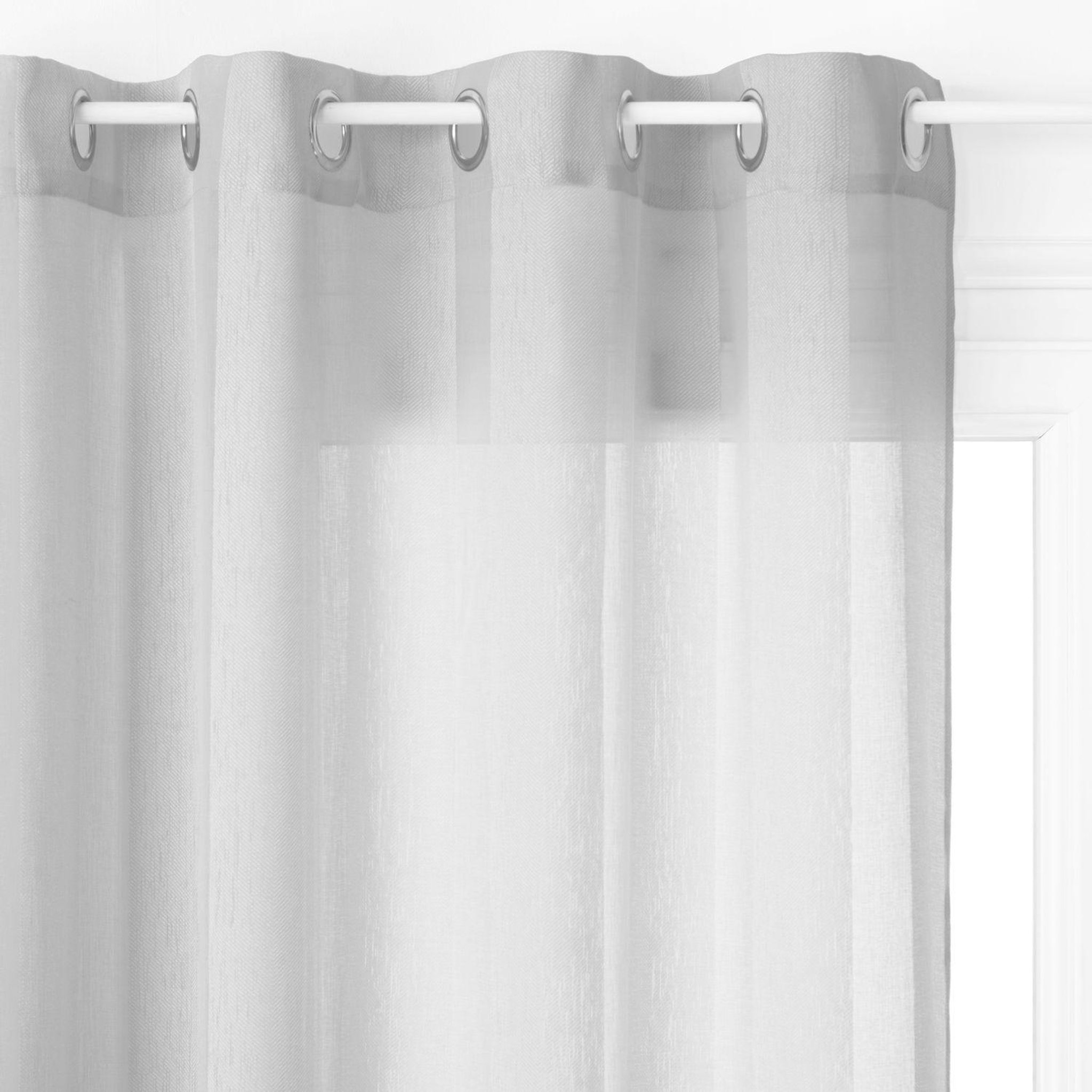 Voir la diapositive 3 : ATMOSPHERA Voilage elsa en polyester - 140 x 240 cm - gris