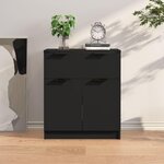 VIDAXL Buffet noir 60x30x70 cm bois d'ingenierie