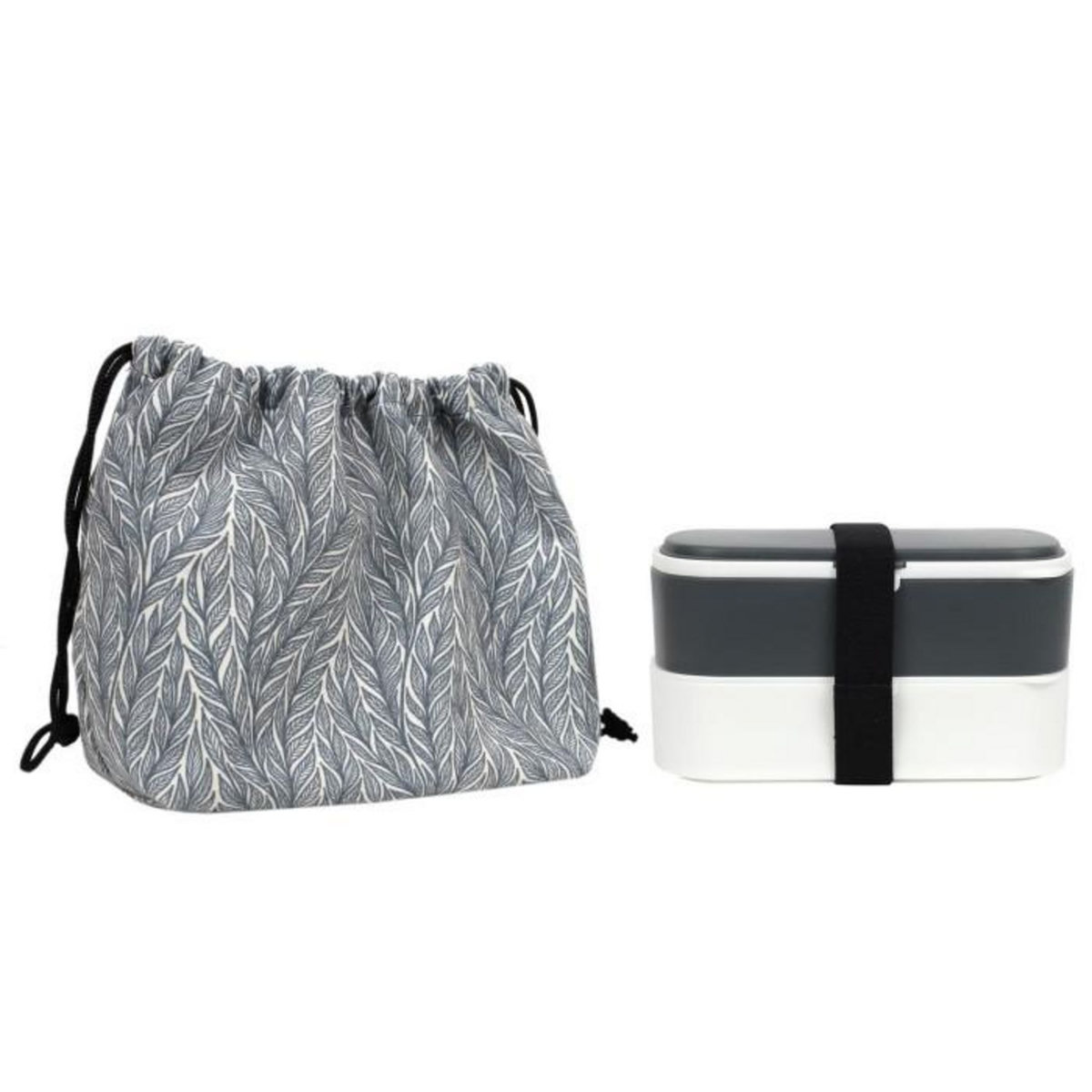 Paris Prix Coffret Lunch Box 3 Pièces  Repas  18cm Gris