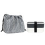 Voir la diapositive 1 : Paris Prix Coffret Lunch Box 3 Pièces  Repas  18cm Gris