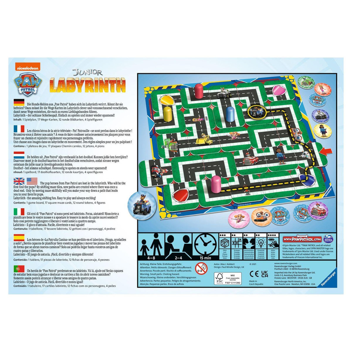 RAVENSBURGER Jeu Labyrinthe junior Pat Patrouille
