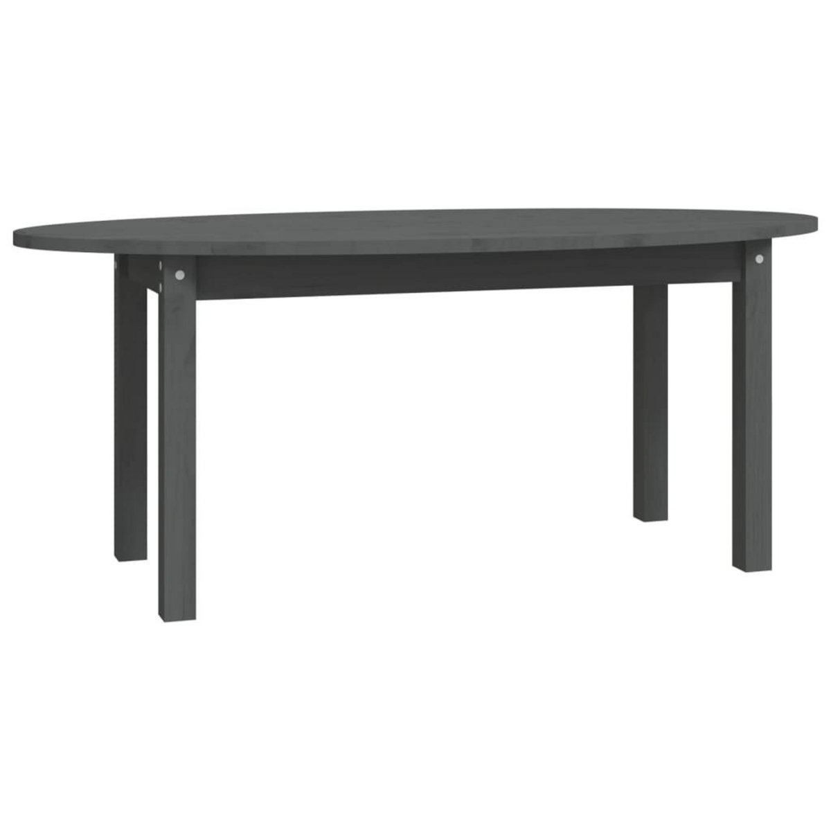 VIDAXL Table basse Gris 110x55x45 cm Bois massif de pin