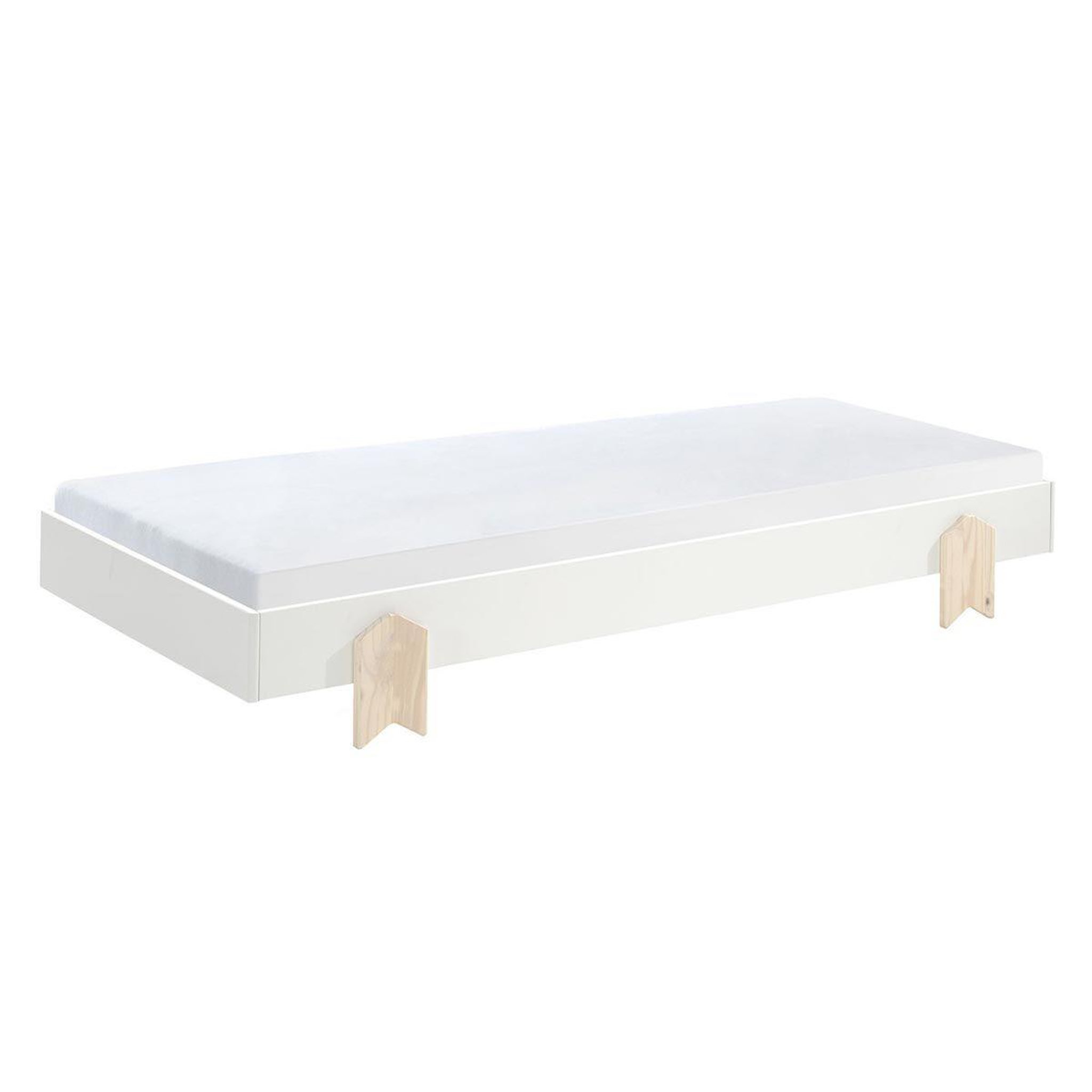 Voir la diapositive 2 : Paris Prix Lit enfant en bois  modulo arrow ii  90x200cm blanc