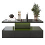 Voir la diapositive 5 : MERAX Table Basse Avec 1 Tiroir Et LED Noir