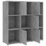 Voir la diapositive 5 : VIDAXL Bibliotheque Gris beton 90x30x90 cm Bois d'ingenierie