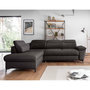 Voir la diapositive 6 : BEST MOBILIER Clever - canapé d'angle gauche - 5 places - convertible avec coffre et têtières - en tissu