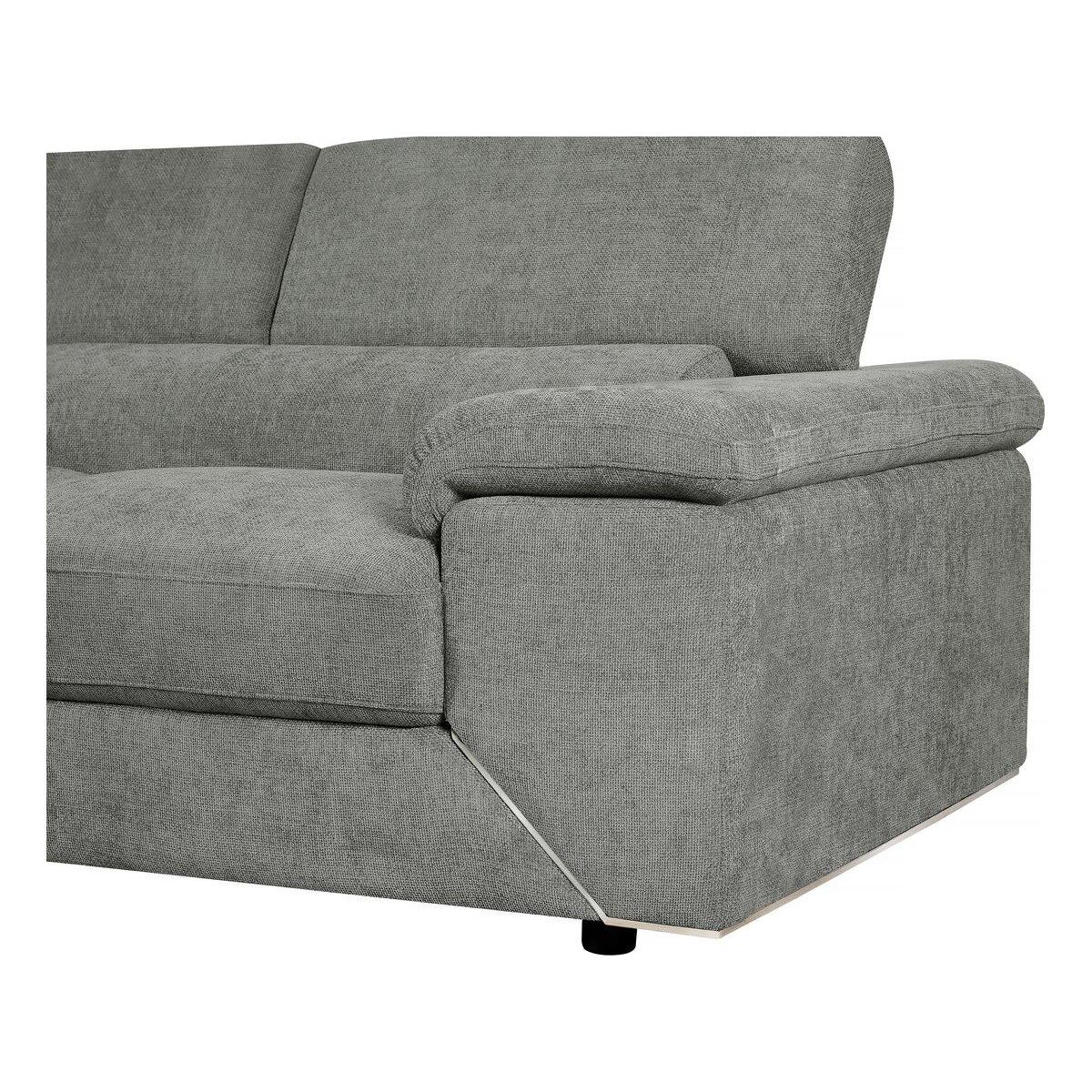 Habitat et Jardin Canapé d'angle en tissu chenille  London  - 4 places - Gris