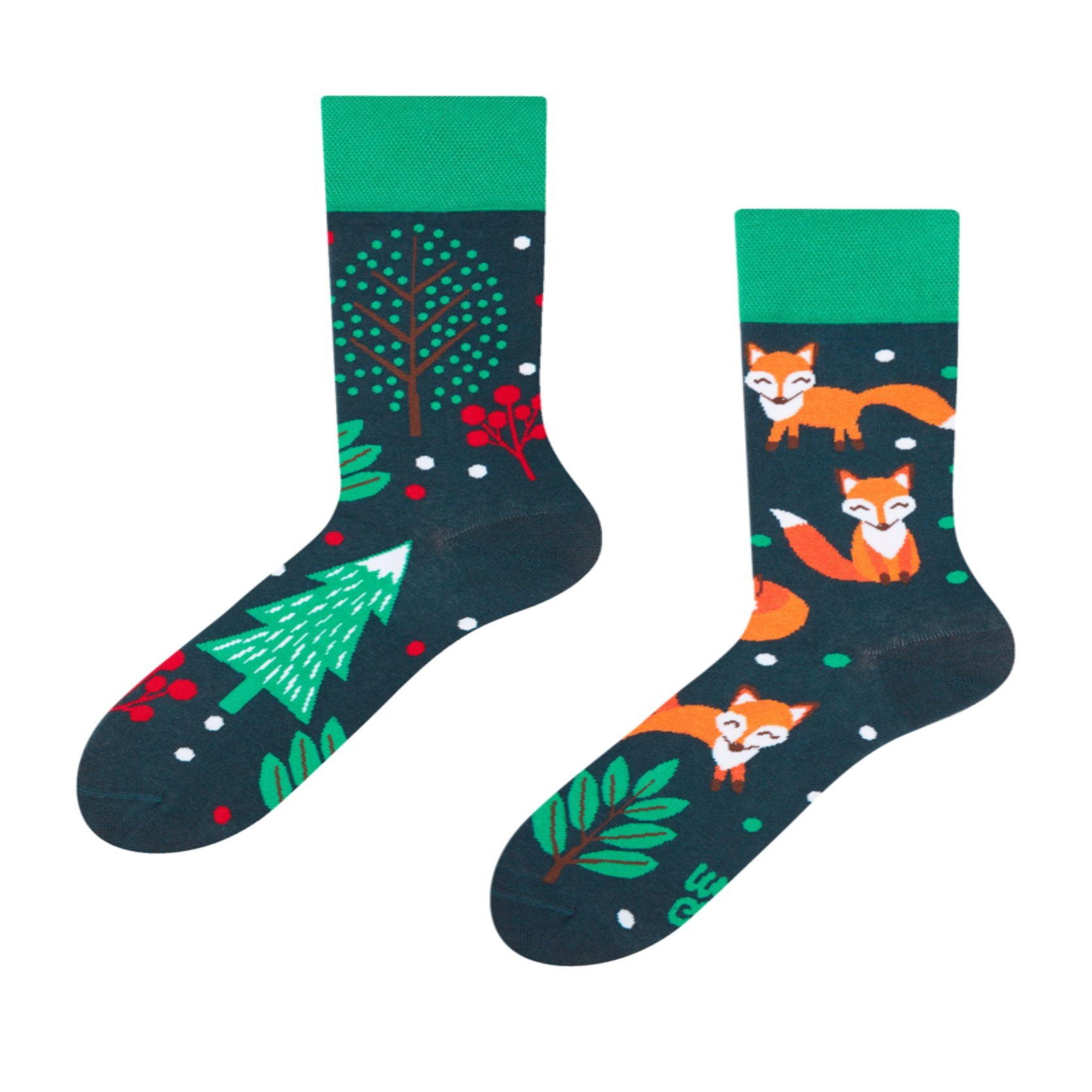 DEDOLES Chaussettes renards roux