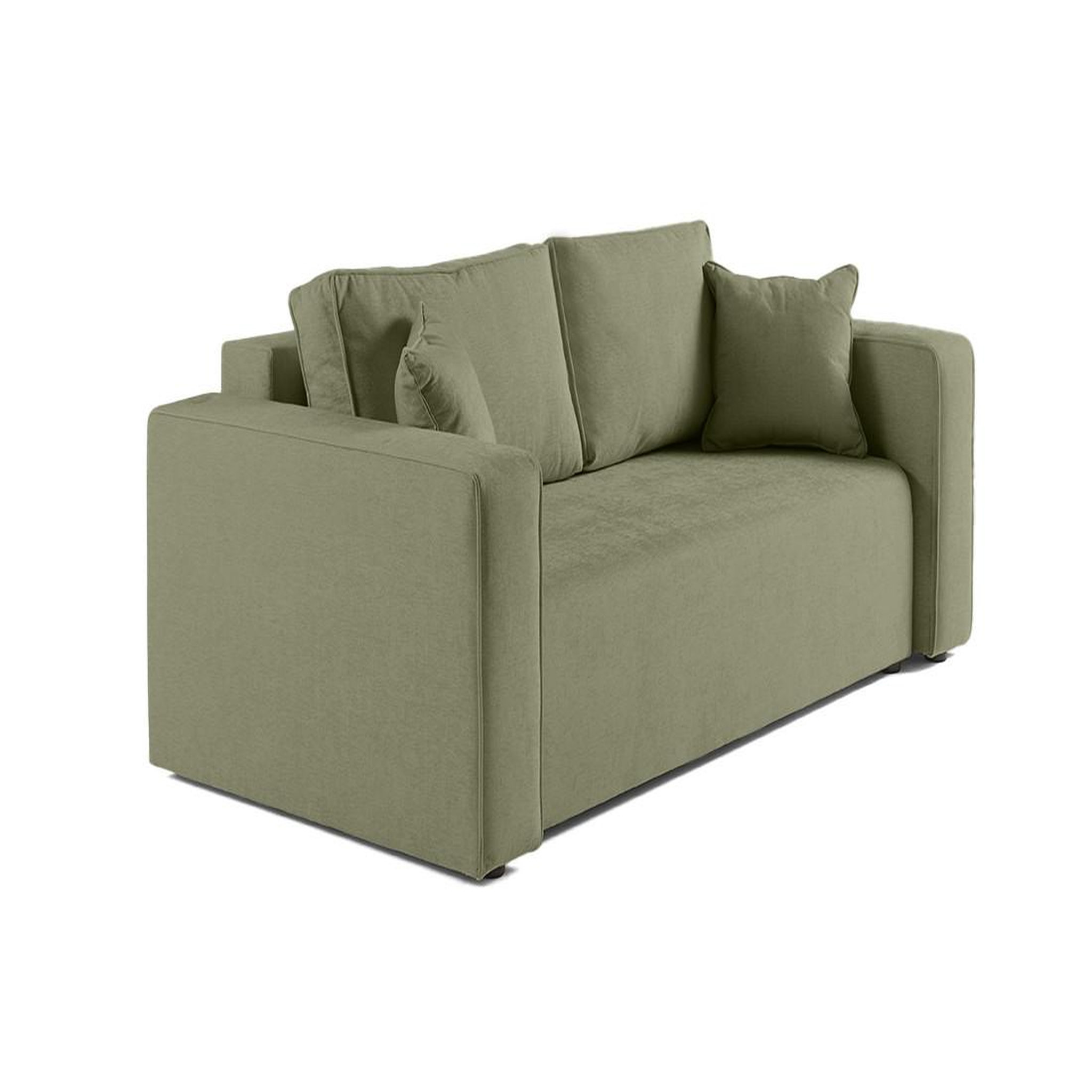 Voir la diapositive 3 : BEST MOBILIER Topaze - canapé droit 2 places - en tissu