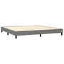 Voir la diapositive 4 : VIDAXL Sommier a lattes de lit avec matelas Gris fonce 200x200cm Tissu
