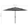 Voir la diapositive 6 : VIDAXL Parasol de jardin a 3 niveaux avec mat en aluminium anthracite