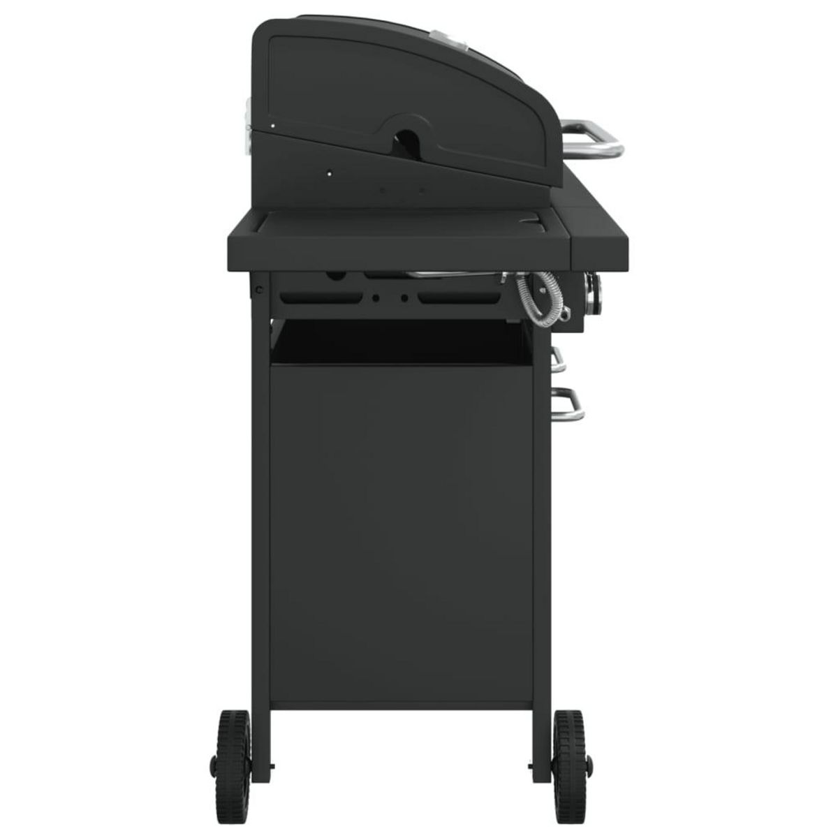 VIDAXL Barbecue gril a gaz avec 7 bruleurs noir acier enduit de poudre