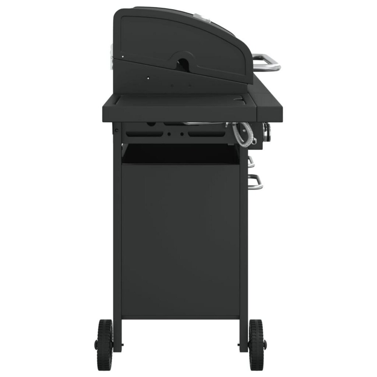 VIDAXL Barbecue gril a gaz avec 7 bruleurs noir acier enduit de poudre
