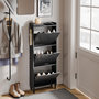 Voir la diapositive 2 : SOBUY Armoire à chaussures Noir 50x19x131cm FSR151-H-E-SCH