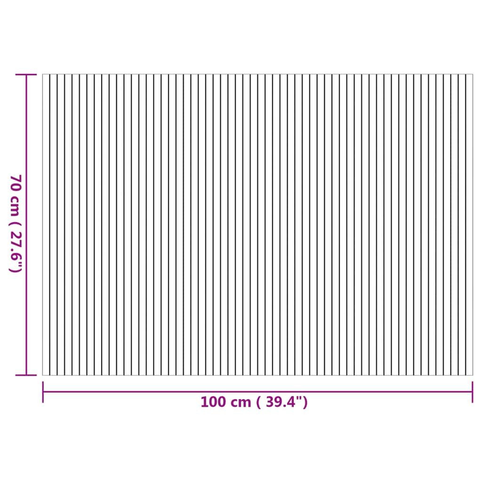 Voir la diapositive 6 : VIDAXL Tapis rectangulaire naturel 70x100 cm bambou