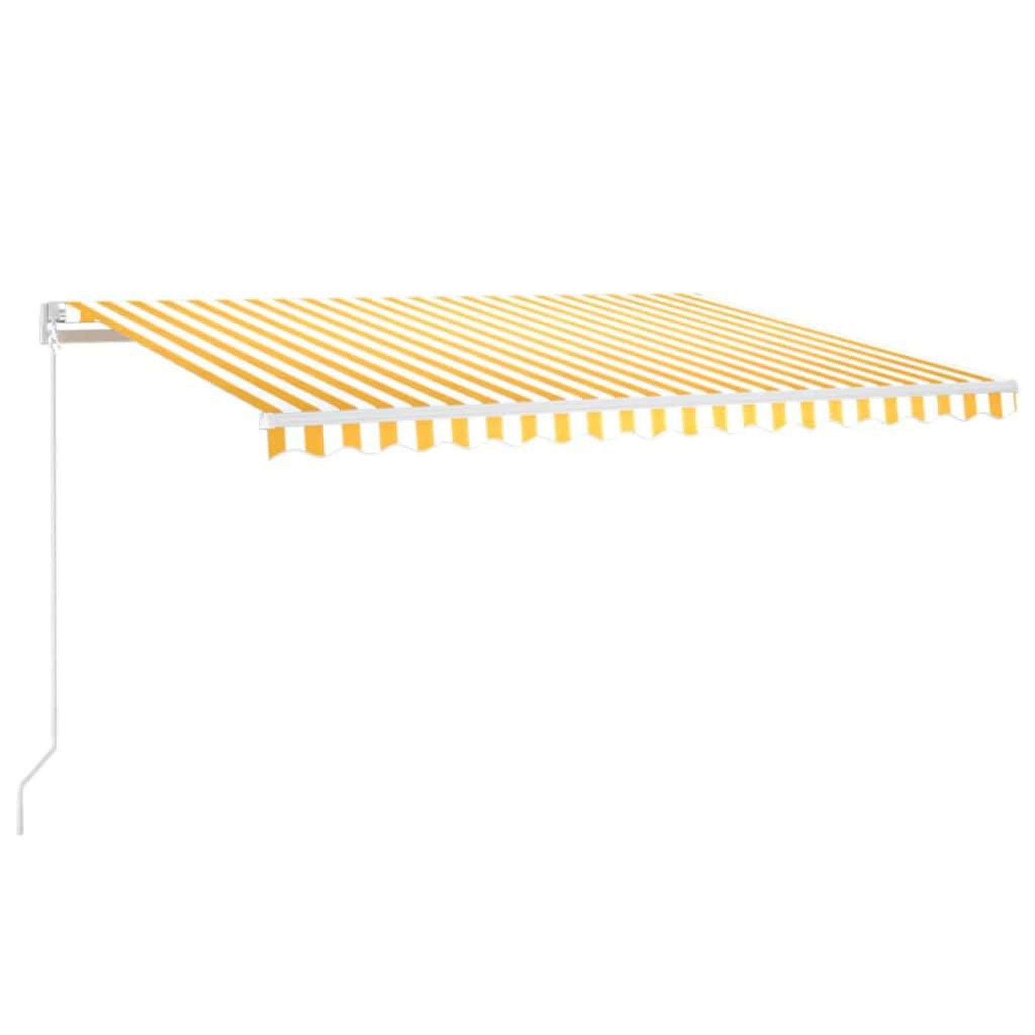 Voir la diapositive 2 : VIDAXL Auvent automatique capteur de vent/LED 450x300cm Jaune et blanc