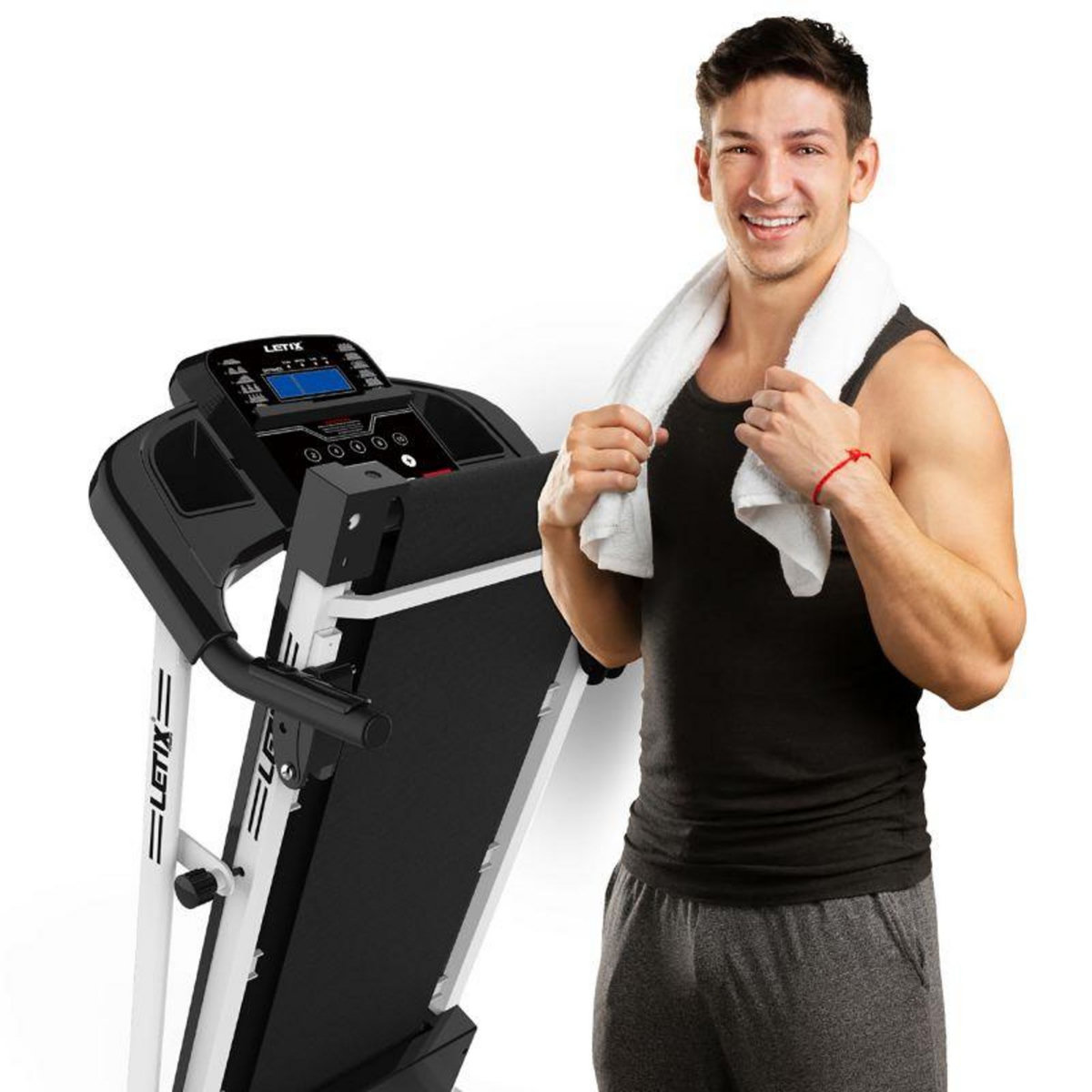 SPARRAW Tapis de Course Pro pliable & inclinable sur 3 niveaux - 10KM/H