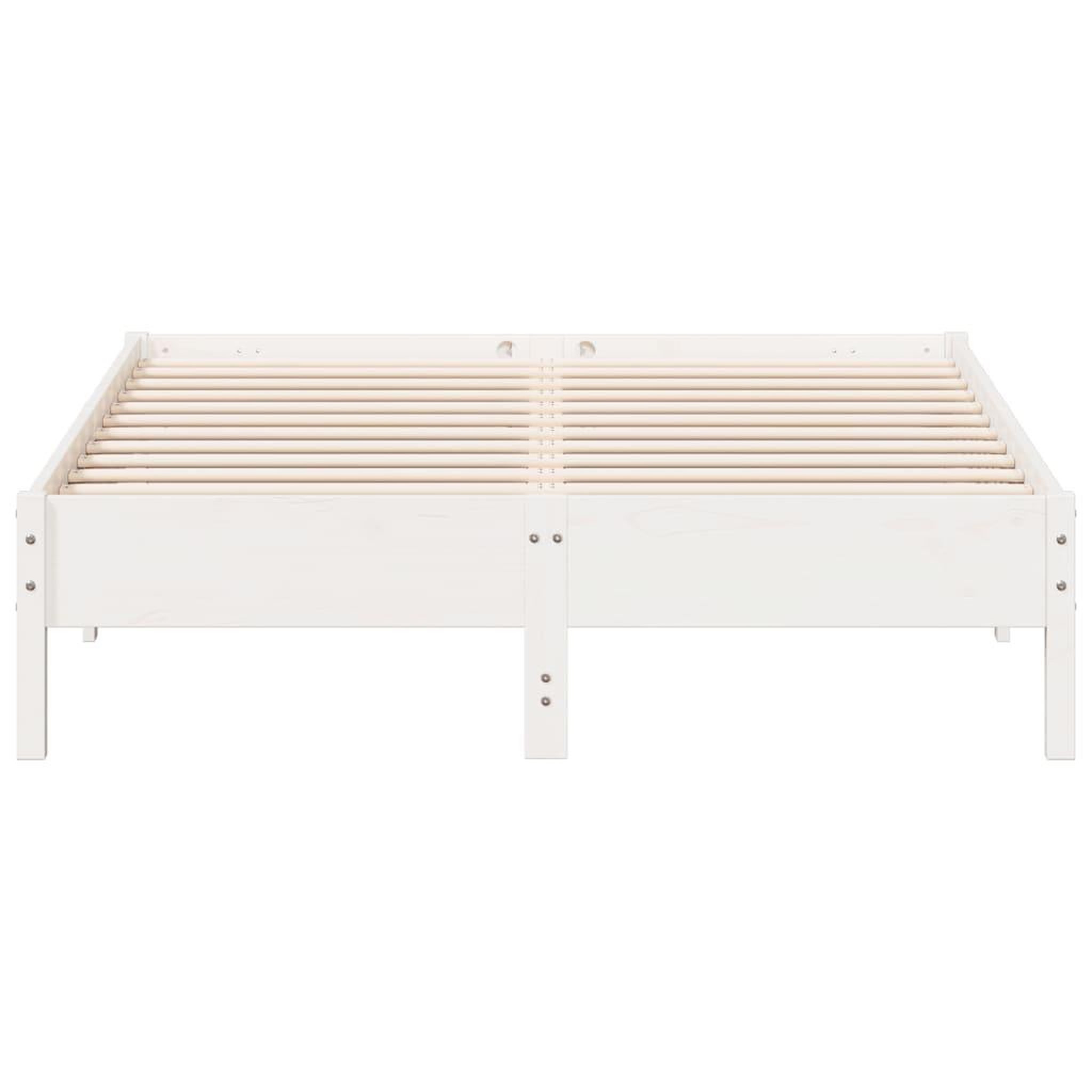 Voir la diapositive 4 : VIDAXL Cadre de lit sans matelas blanc 140x200 cm bois de pin massif