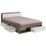 Voir la diapositive 1 : Lit double adulte 160x200 cm avec rangements BOOST
