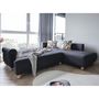 Voir la diapositive 3 : BEST MOBILIER Olli - canapé d'angle droit - convertible - avec coffre - 5 places - en tissu