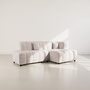 Voir la diapositive 1 : LISA DESIGN Curtis - canapé d'angle droit 4 places sans accoudoir en tissu texturé