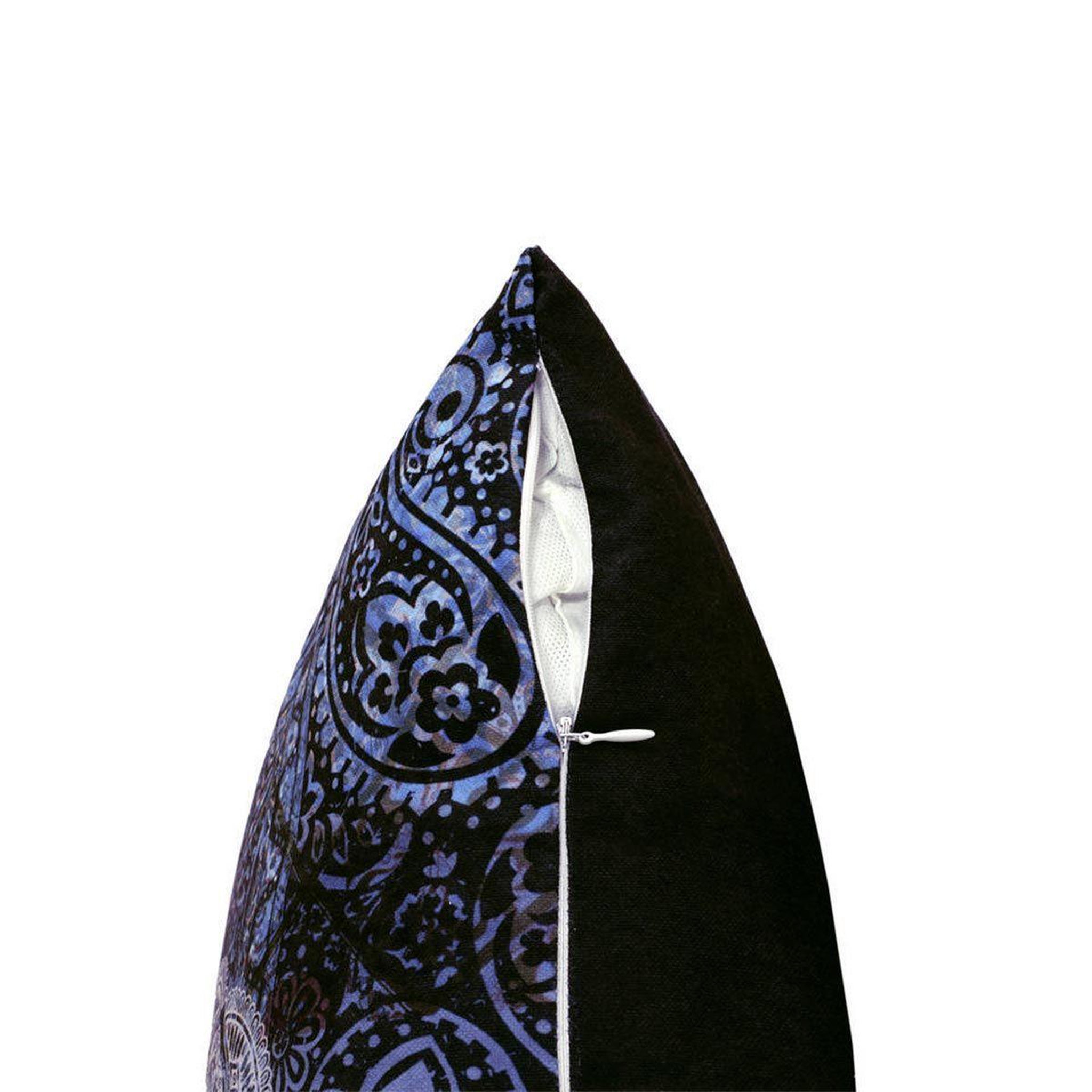 Voir la diapositive 4 : Paris Prix Coussin déco imprimé  medley  45x45cm bleu