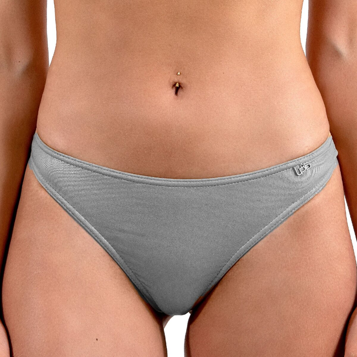 LES PETITES BOMBES Bas de maillot de bain string sexy Metal gris