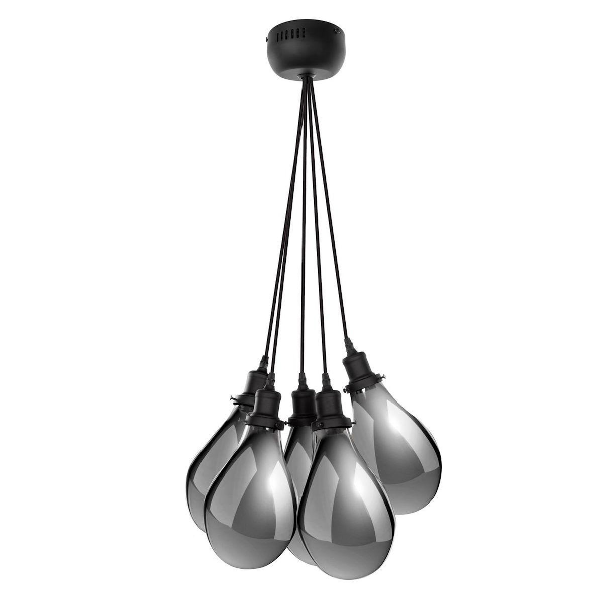 Paris Prix Lampe Suspension Déco 5 Têtes  Sancho  45cm Gris