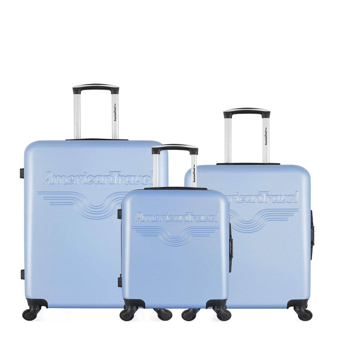 AMERICAN TRAVEL AMERICAN TRAVEL - LOT DE 3 - Valises grand format, weekend et cabine CHELSEA