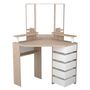 Voir la diapositive 2 : Coiffeuse d'angle 3 miroirs 5 tiroirs pivotants GIRLY