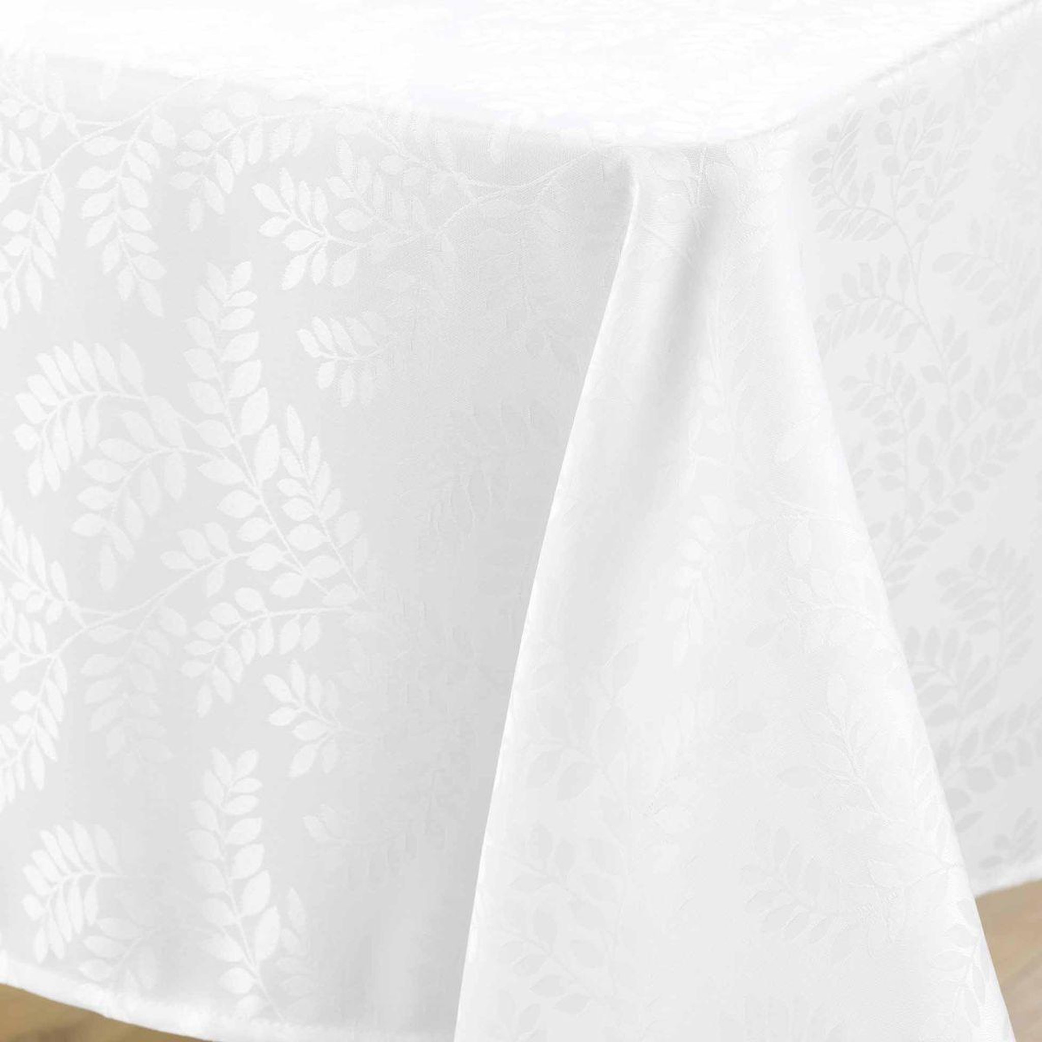 Voir la diapositive 2 : Douceur d'Intérieur Nappe jacquard imprimé  doriane  140x240cm blanc