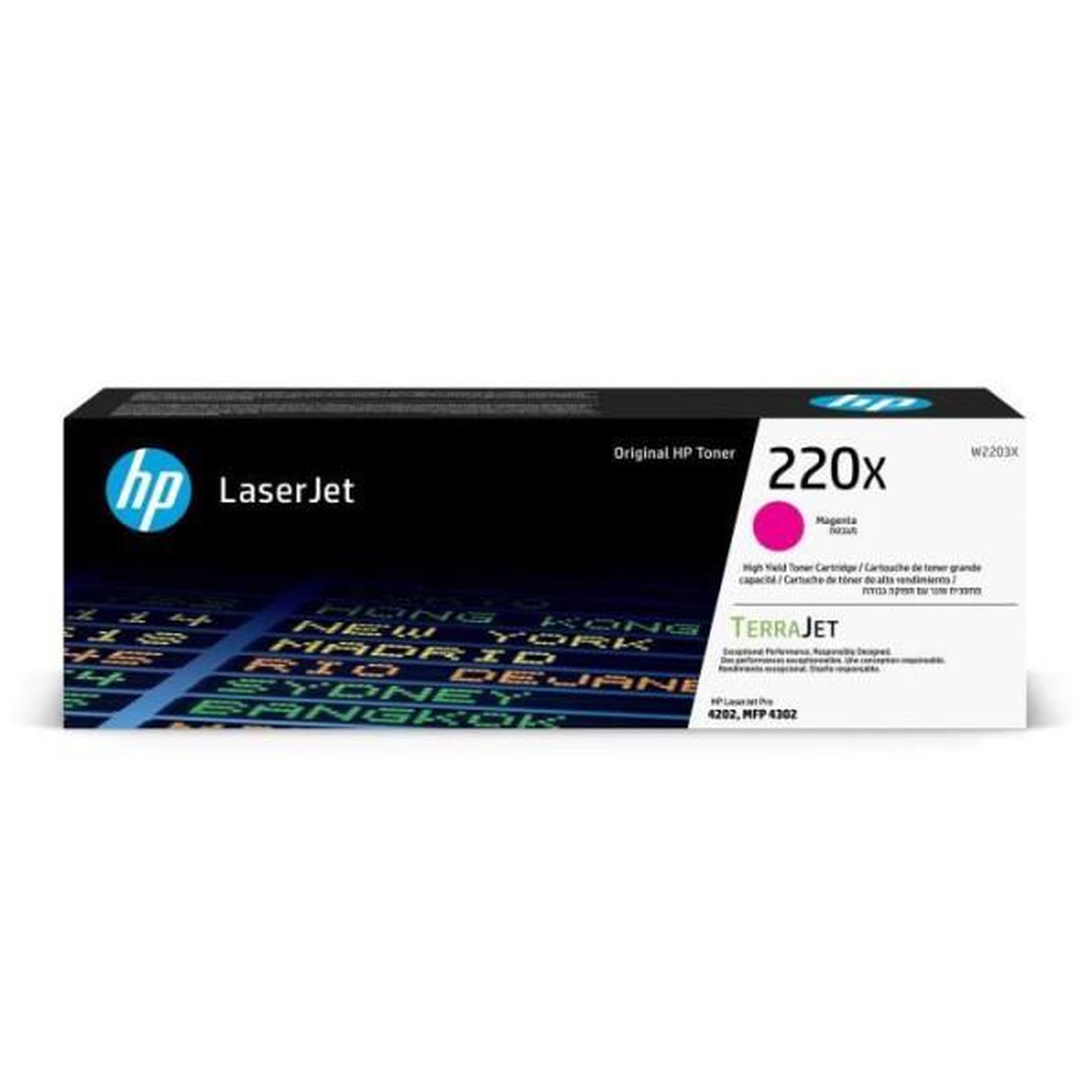 HP Cartouche de Toner HP 220X Magenta grande capacité Authentique (W2203X) pour HP LaserJet Pro 4202 / 4302