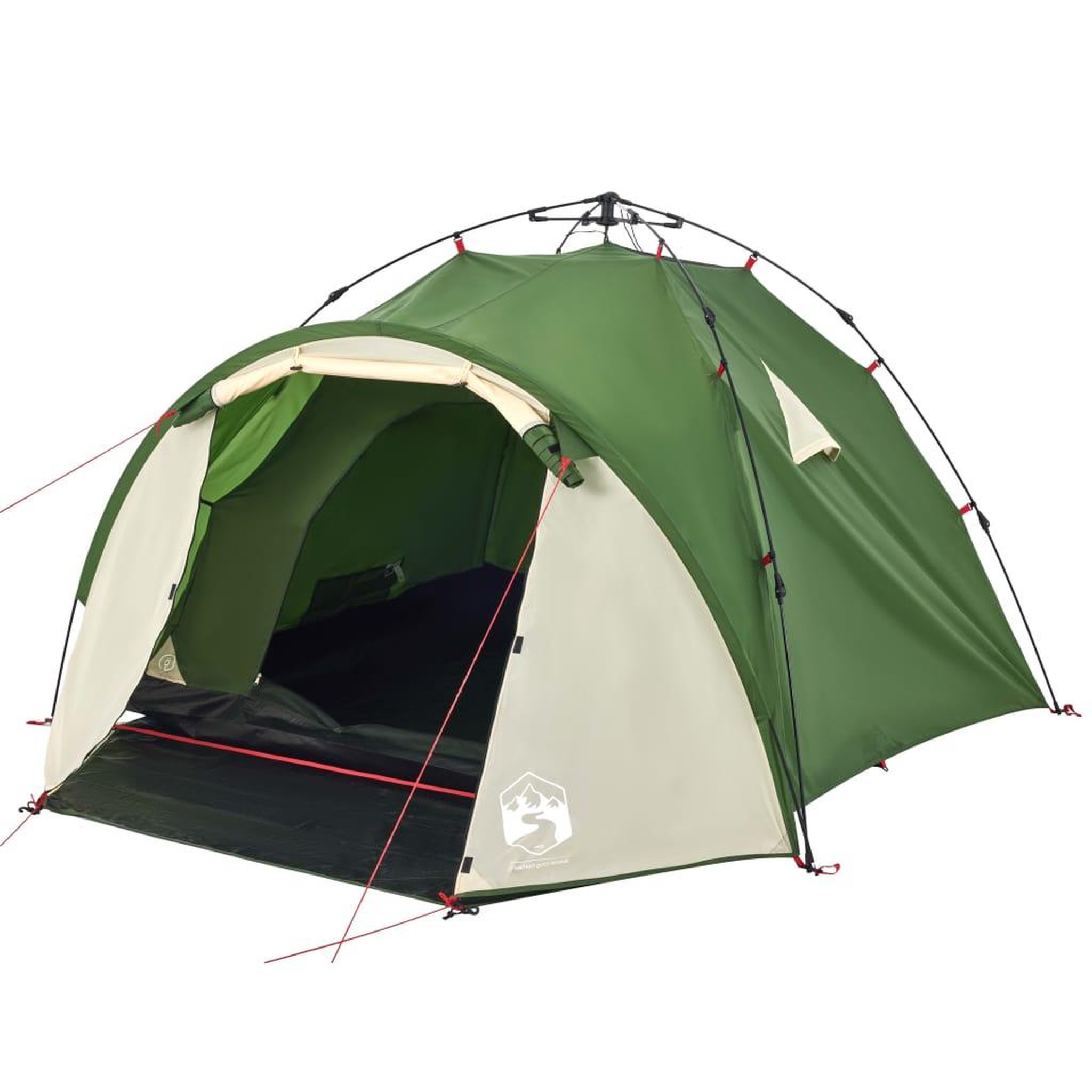 Voir la diapositive 5 : VIDAXL Tente de camping a dome 3 personnes vert liberation rapide