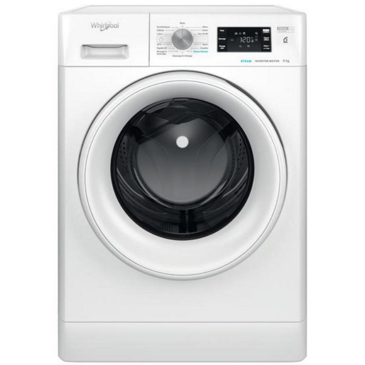 Whirlpool Lave-linge hublot 9kg 1400 tours/min - FFBS9469WVFR