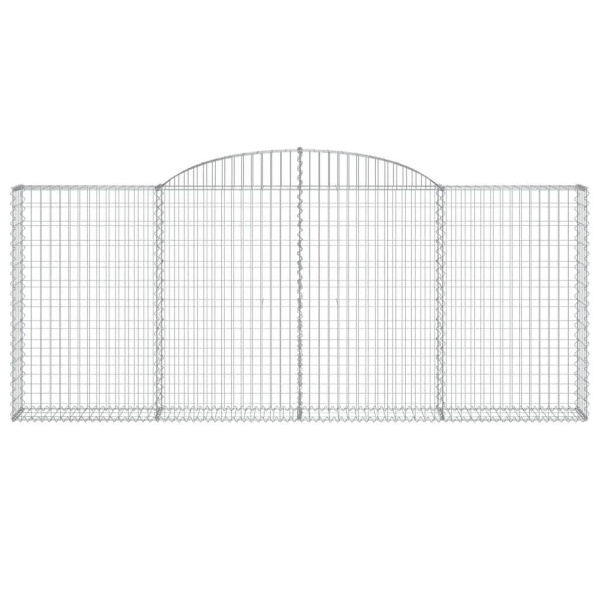 VIDAXL Paniers a gabions arques 2 pcs 300x30x120/140 cm fer galvanise